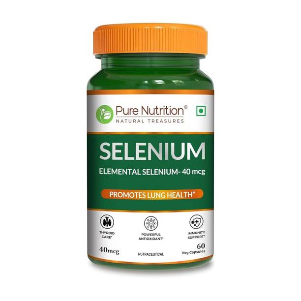 Pure Nutrition Selenium 40mcg |Thyroid Health & Improves Cholesterol Levels