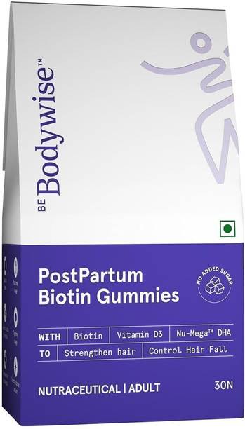 Bodywise Post Pregnancy Biotin Hair Gummies | Stronger Hair & Nails | No Added Sugar