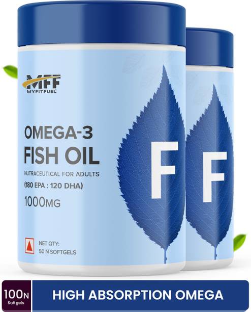 MyFitFuel Omega 3 Fish Oil, 1000mg (180 EPA 120 DHA), 100 softgels
