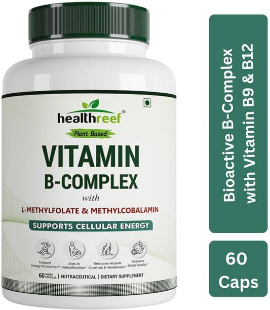 healthreef Bioactive Vitamin B-Complex | Plant-Based Energy, Mood & Nerve Support
