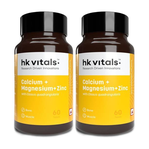 hk vitals Calcium Magnesium & Zinc | With Vitamin D3, Calcium Supplement