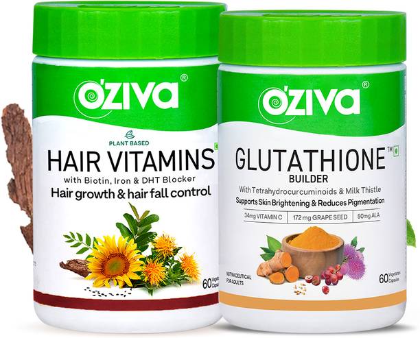 OZiva Better Hair & Skin Pack (Hair Vitamins + Glutathione Builder)