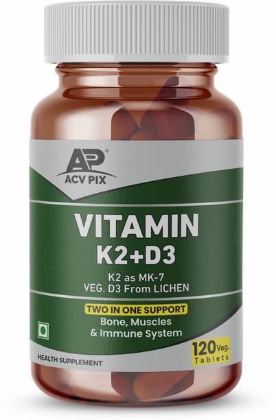 acv-pix VITAMIN-D3 K2 SUPPLEMENT | D3 FROM VEG LICHEN | K2 AS MK-7 | BONE SUPPORT