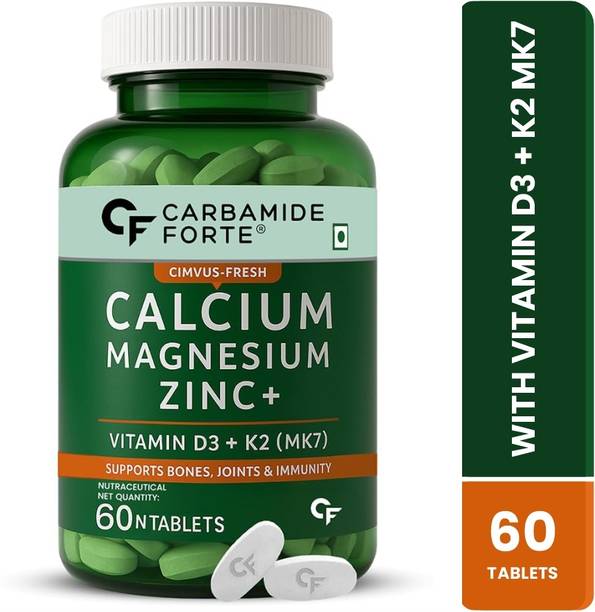 CARBAMIDE FORTE Calcium Magnesium Zinc Tablets for Women & Men | Bone Health Supplement