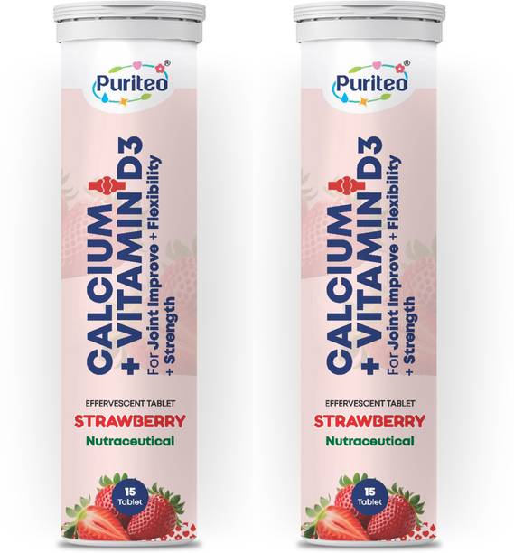 puriteo CALCIUM + VITAMIN D3 EFFERVESCENT STRAWBERRY _02
