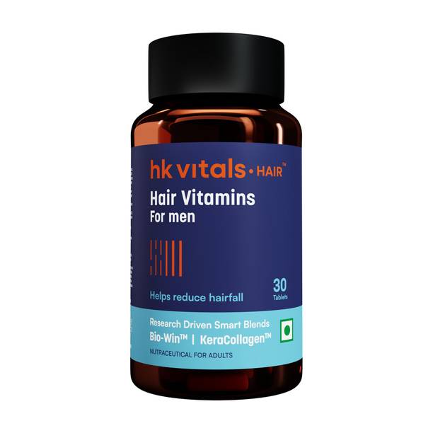 hk vitals Hair Vitamin for Men | With Biowin & KeraCollagen | Helps Reduce Hair Fall