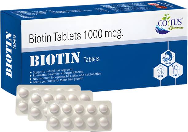 coitus lifesciences Advanced Biotin 10000 mcg For Strong Hair, Hair Fall Control & Healthy Skin