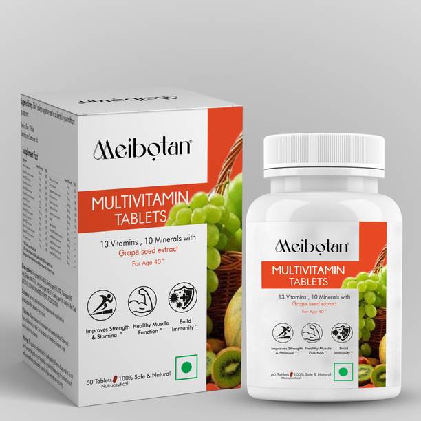 MEIBOTAN Multivitamin with Zinc Vitamin C Vitamin D3 and Ginseng 60 Tablet Age 40+