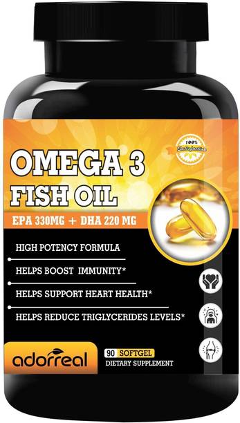 Adorreal Omega3 Fish Oil EPA 300Mg + DHA 220 Mg (Pack of 1)