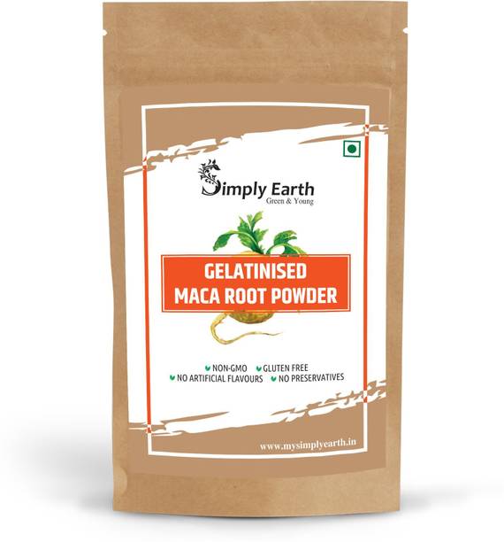 Simply earth Gelatinised Peruvian Yellow Maca Root Powder, Organic Herbal Supplement 75gm