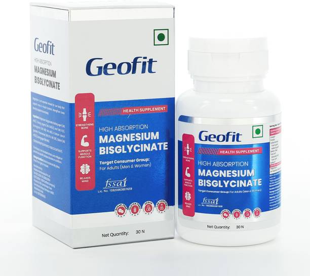 GEOFIT Magnesium Bisglycinate Tablets for Better Sleep, Muscle Recovery& Brain Function