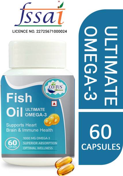 coitus lifesciences Omega 3 Fish Oil Capsules for Heart, Brain & Joint Health – 1000mg
