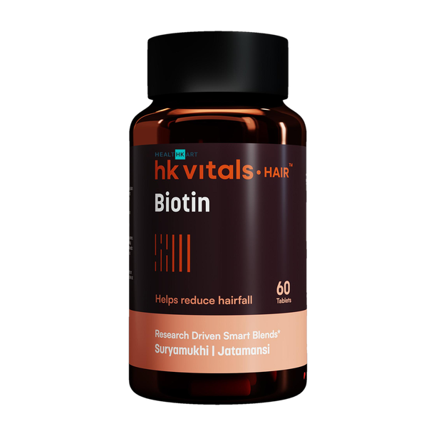 HEALTHKART HK Vitals Biotin, High Strength Supplement for Hair Growth, Skin & Nails Health