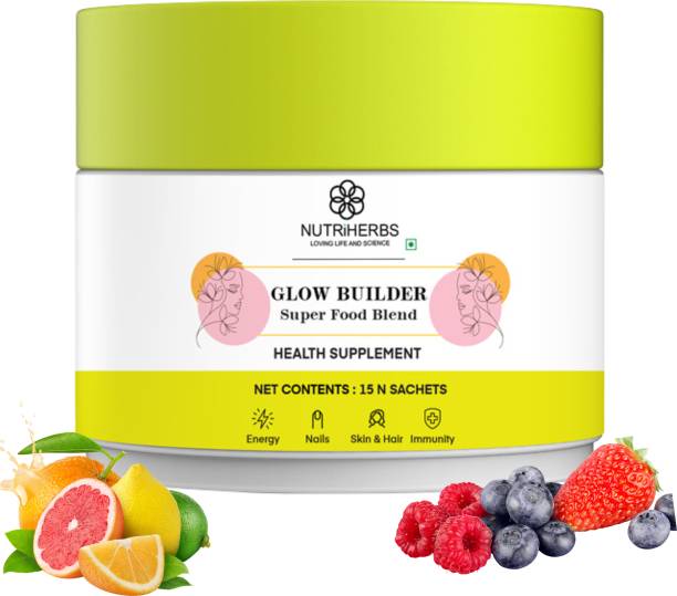 Nutriherbs Glow Builder Collagen Booster for Glowing Skin, Hair & Nail Growth