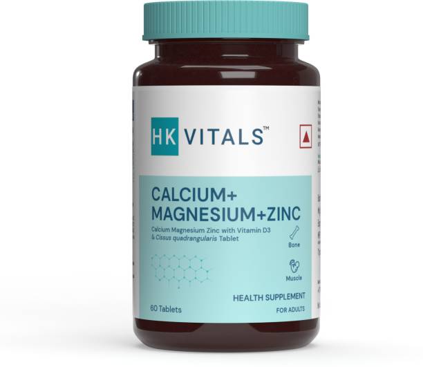 HEALTHKART HK Vitals Calcium Magnesium & Zinc Tablets with Vitamin D3, For Bone Health