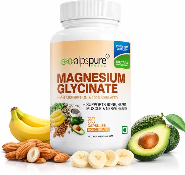 ALPSPURE Magnesium Glycinate 500 Mg Veg Capsules | High Absorption Magnesium Supplement