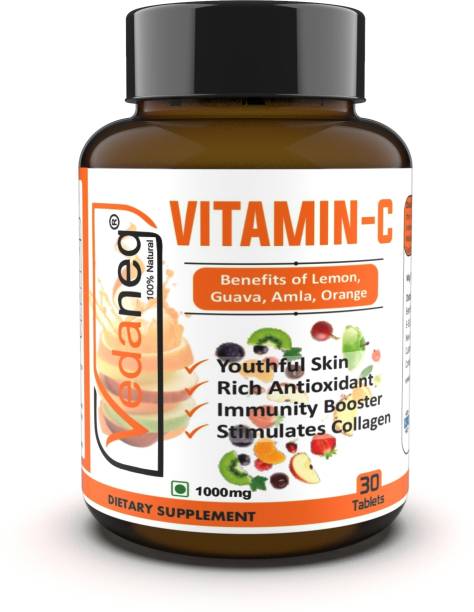 VedaneQ Vitamin C 500mg Tablet for Glowing Skin Weight Loss Antioxidant Boost Immunity