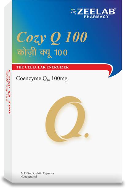 zeelab Cozy Q 100, Coenzyme Q10 100mg | Cellular Energy | Antioxidant for Healthy Heart