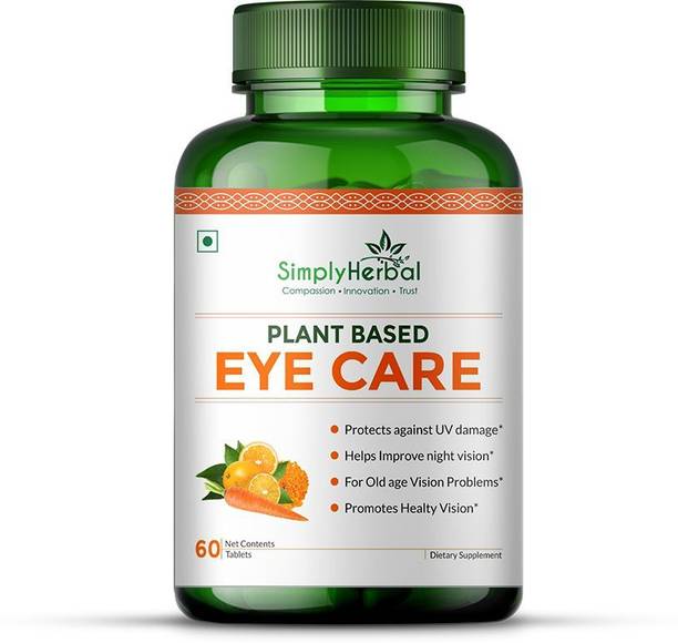 Simply Herbal Plant Based Eye Care Supplement Protect Against UV Damage & Improve Night Vision