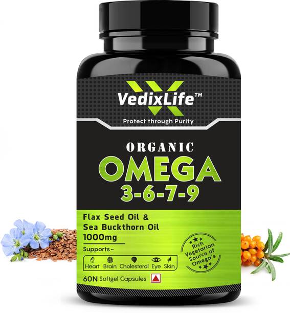 VedixLife Omega 3679 With Flaxseed Oil |Immunity Support |Improve Heart & Gut Health