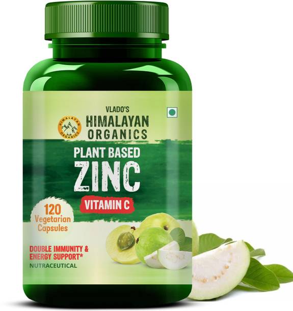 Vlado's Himalayan Organics Plant Based Zinc with Vitamin C | 120 Veg Capsules