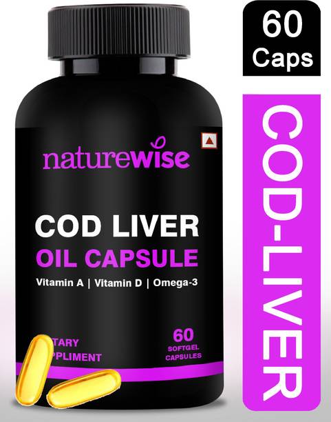 Naturewise Premium COD Liver Oil to Improve Immunity , With Natural Omega 3, Vitamin A & D