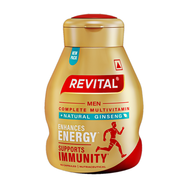 Revital H Multivitamin For Men With Natural Ginseng, 10 Vitamins & 9 Minerals