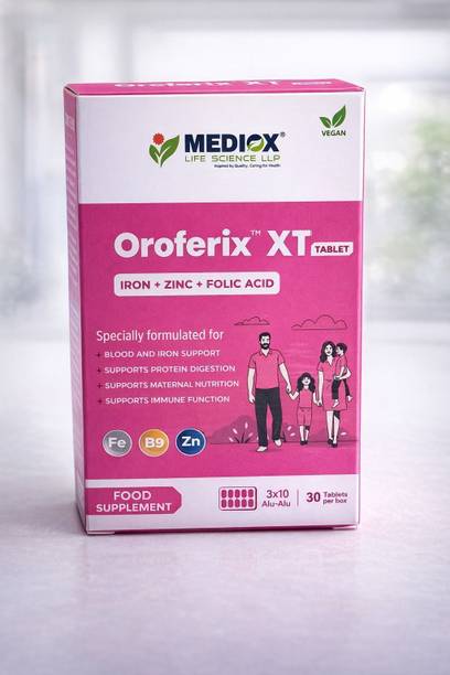 MEDIOX Oroferix XT -Iron +zinc+ Folic acid |To Increase RBC Count |Increase Hemoglobin