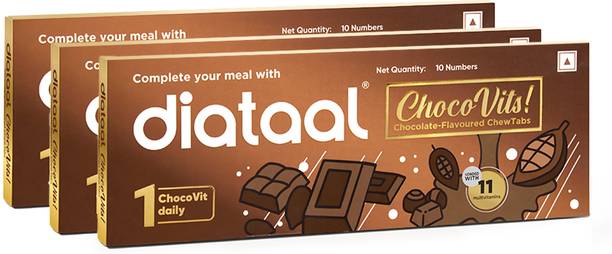 Diataal ChocoVits Chewtabs | Chocolate Multivitamin | Vitamin ChocoVits