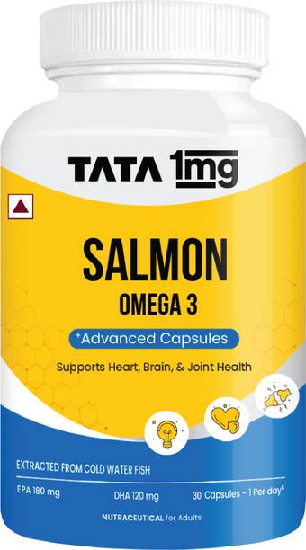 TATA 1mg Salmon Omega 3 Fish Oil with EPA (180mg) & DHA (120mg)