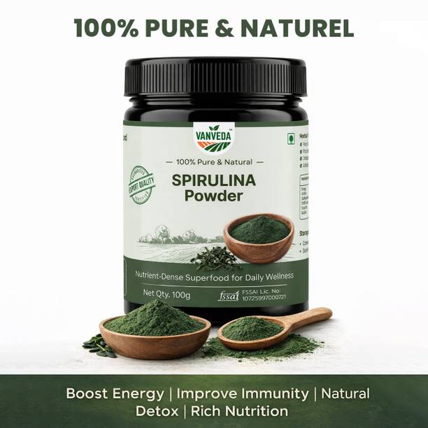 Vanveda 100% Organic Spirulina Powder | Energy & Immunity Booster | Herbal Nutritional