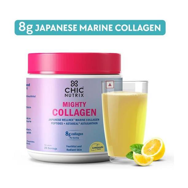 Chicnutrix Marine Collagen - 8g Japanese Collagen Powder, Anti-ageing, Tight, Youthful Skin