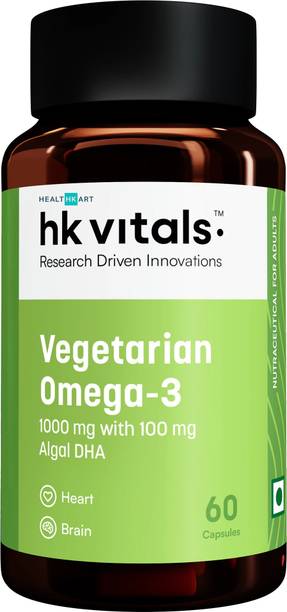 HEALTHKART hk vitals Vegetarian Omega-3 Supplement | 1000mg with 100mg Algal DHA