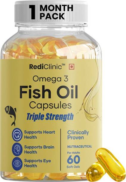 RediClinic Fish Oil Capsules |Triple Strength 2500mg | EPA- 892mg, DHA-594mg