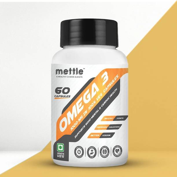 METTLE Veg Omega 3 for Men And Women, for Brain, Heart, Eyes, and Joints Health
