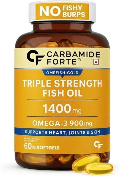 CARBAMIDE FORTE Fish Oil Omega 3 Capsules Triple Strength 1400Mg Fish Oil Capsules