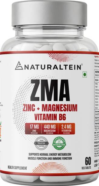 NATURALTEIN ZMA(Zinc + Magnesium Vitamin B6) supplement