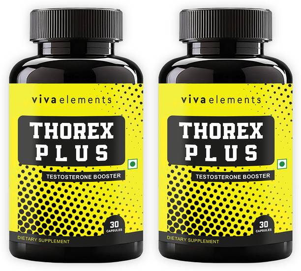 Viva Elements THOREX PLUS Testosterone Booster for Men With Ashwagandha For Stamina, Energy