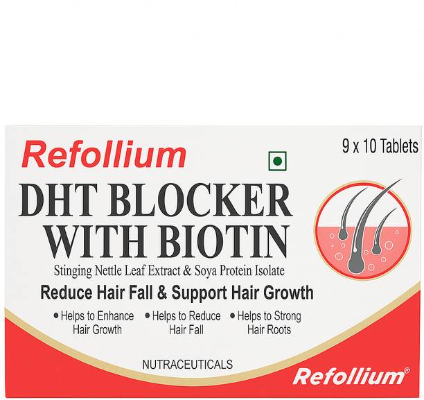 Refollium DHT Blockers With Biotin for Hair Regrowth & Reduce Hair Fall Hairfall Control