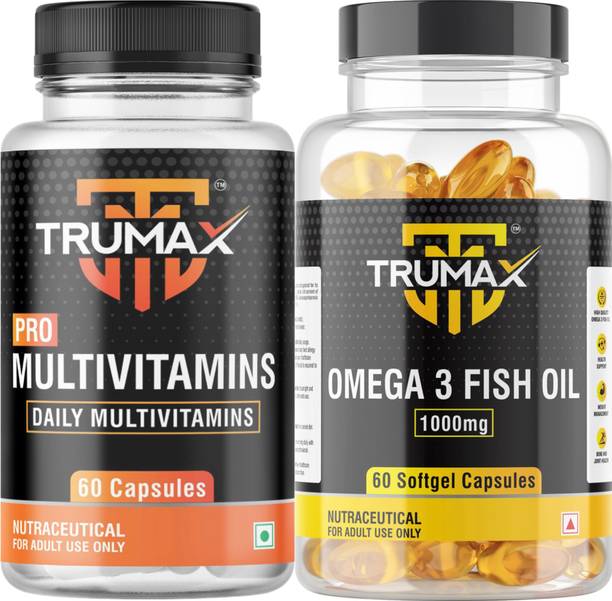 TRUMAX Daily Multivitamin & 1000mg Omega 3 Fish Oil Combo (60N Caps + 60N Caps)