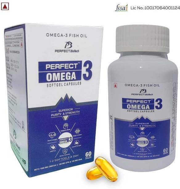 PERFECT Omega 3 Deep Alaska Fish Oil Vitals Immunity Heart Skin Stamina Muscle Epa & Dha