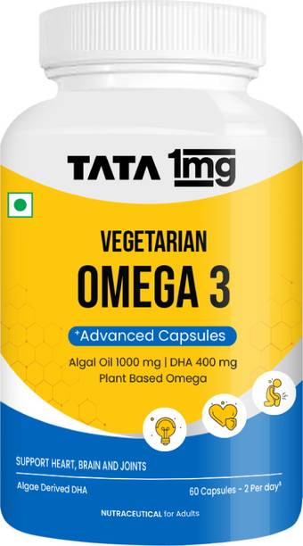 TATA 1mg Vegetarian Omega | Algal Oil DHA 400mg | For Heart, Brain & Joints