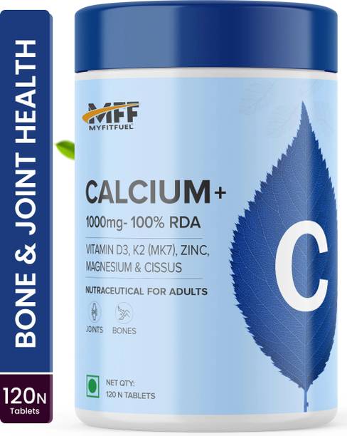 MyFitFuel Calcium 1000mg (120 Tablets)+ Vitamin D3, K2 (MK7), Zinc, Magnesium & Cissus