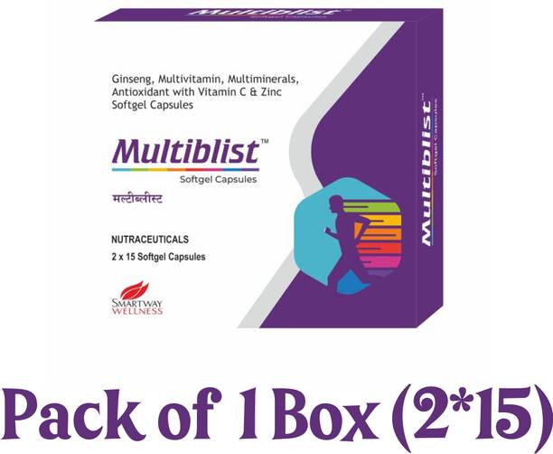MULTIBLIST Vitamin c& Zinc Softgel Capsules Pack of 1 Box