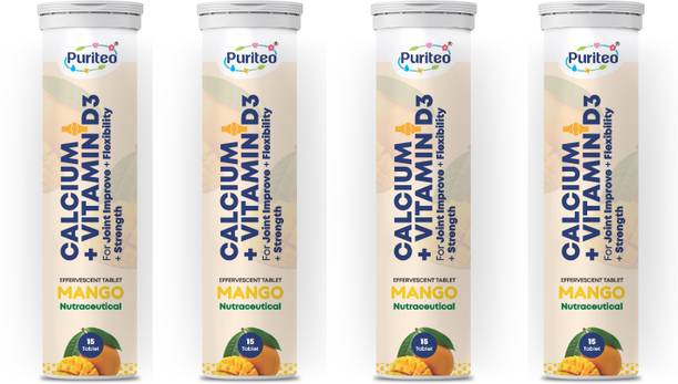puriteo CALCIUM + VITAMIN D3 EFFERVESCENT MANGO _04