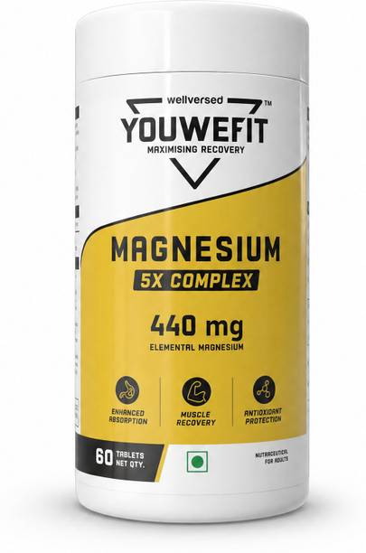 YouWeFit Magnesium 5X Complex | 440mg Elemental Magnesium | Muscle Recovery