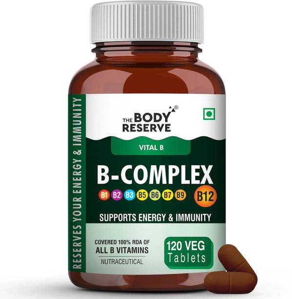 THE BODY RESERVE Vitamin B Complex Veg Tablets 100% RDA Of Vitamin B1, B2, B3, B5, B6, B7, B9,B12