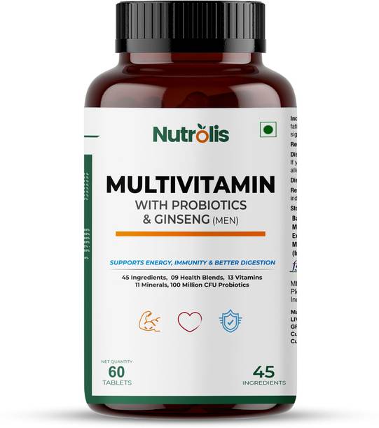 Nutrolis Multivitamin for Men with Probiotics & Ginseng – Daily Nutritional Support