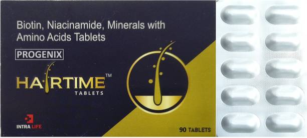 Progenix INTRA LIFE HAIRTIME HAIR REGROWTH,ANTI HAIRFALL TABLETS WITH BIOTIN,AMINO ACIDS