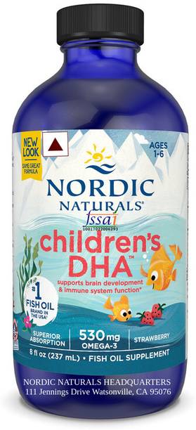 Nordic Naturals Children's DHA, Strawberry, 8 fl oz (237 ml)